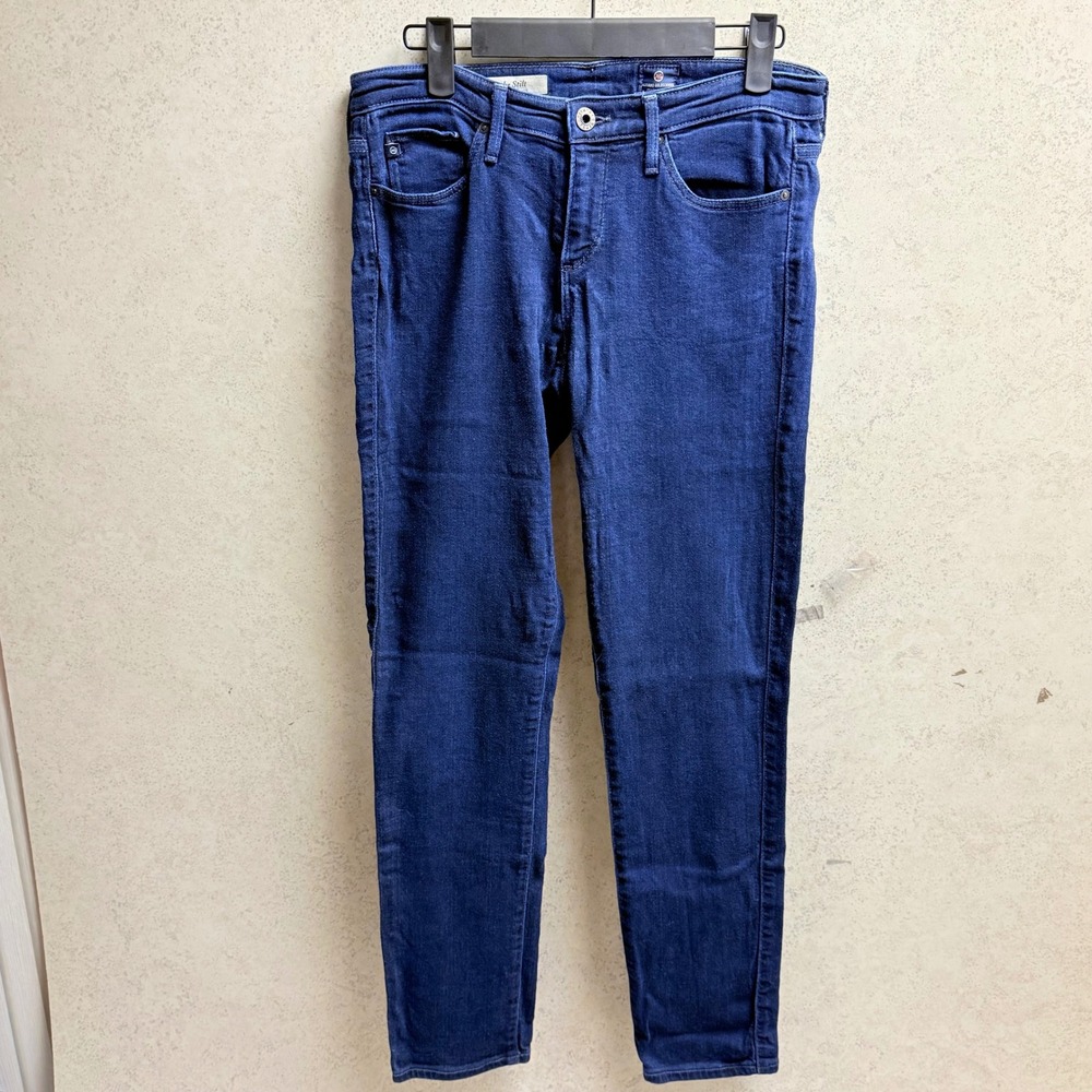 AG Adriano Goldschmied 27R Women Blue Stilt Cigarette Leg Slim Fit Designer Jean